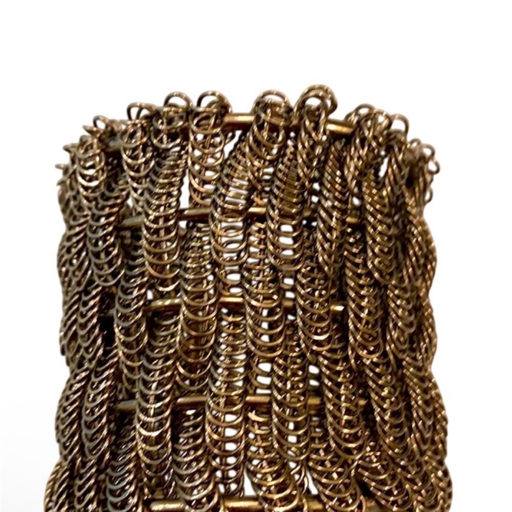 Gunmetal Wire Mesh Cuff Bracelet - Picture 4 of 5